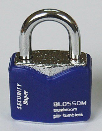 Zámek visací na zavazadla 25mm modrý (M)  (balení 6ks)